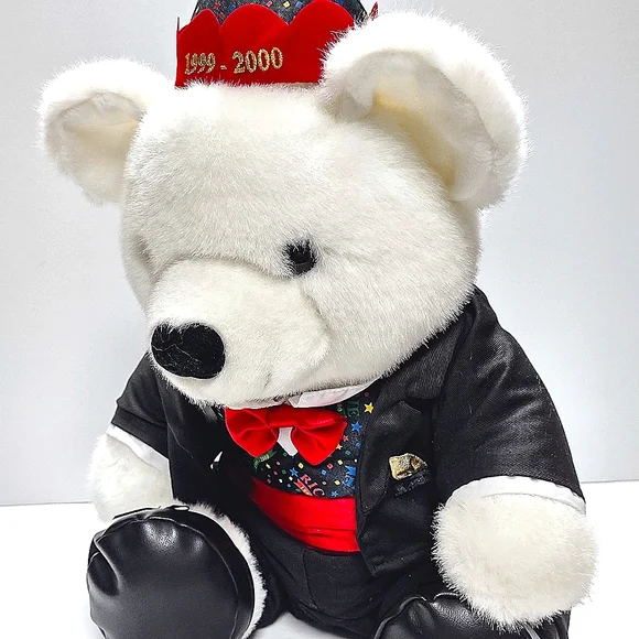 Federated Departments Lazarus Lazzie 16" Millennium Teddy Bear Plush 1999-2000 - Picture 6 of 7